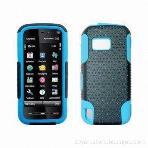 Mobile Phone Hybrid Case for Samsung 5800, with Double-injection Cover